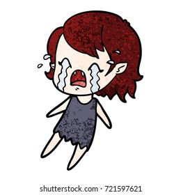 cartoon crying vampire girl