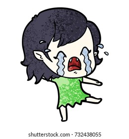 cartoon crying vampire girl