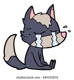 cartoon crying wolf