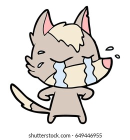cartoon crying wolf