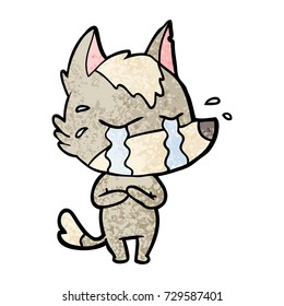 cartoon crying wolf
