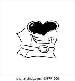 cartoon cube smiling with sunglasses