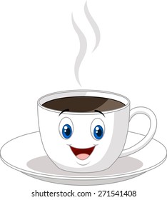 Cartoon cup of coffee