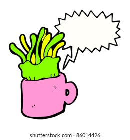 Cartoon-Tasse voll von Quallen