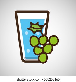 cartoon cup glass water with vector illustration eps 10
