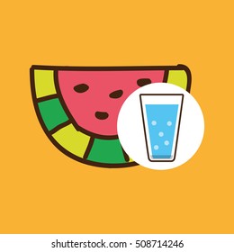 cartoon cup glass water with vector illustration eps 10