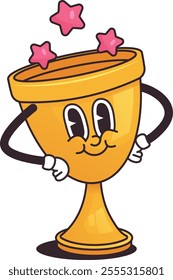 Cartoon Cup School Character Vector Illustration