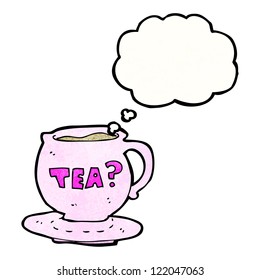 taza de té de dibujos animados