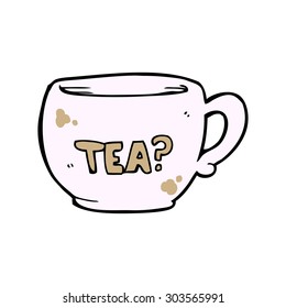 cartoon cup of tea