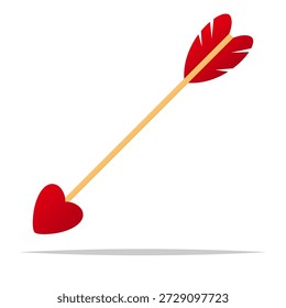 Ilustração isolada do vetor de seta cupida do desenho animado