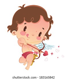 Cartoon Cupid Character Vector Illustration