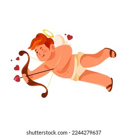 Cartoon cupid, vector banner or image.