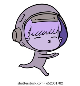 Cartoon-Astronautin