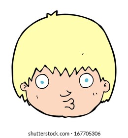 niño curioso de caricatura