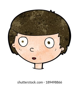cartoon curious boy