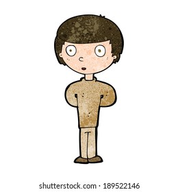 cartoon curious boy