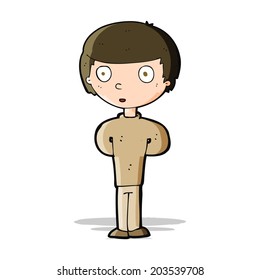 cartoon curious boy