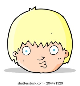 cartoon curious boy