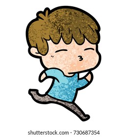 cartoon curious boy