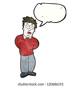 caricatura de un hombre curioso