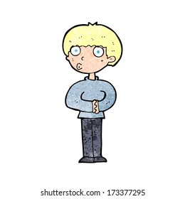 cartoon curious man