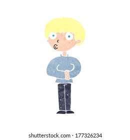 caricatura de un hombre curioso