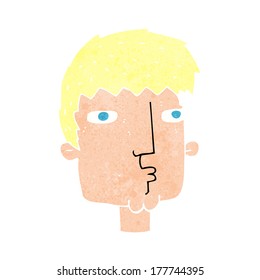 desenho animado homem curioso