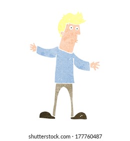cartoon curious man
