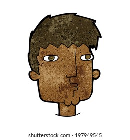 caricatura de un hombre curioso