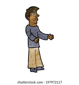 cartoon curious man
