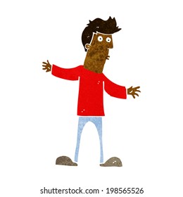 cartoon curious man