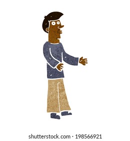 cartoon curious man