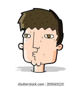 cartoon curious man