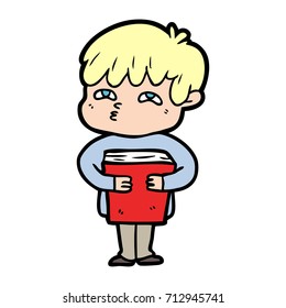 cartoon curious man