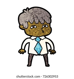 cartoon curious man