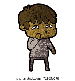 cartoon curious man