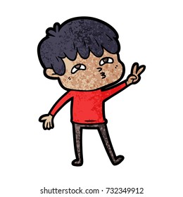 caricatura de un hombre curioso