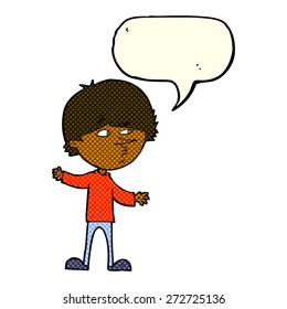 caricatura de un hombre curioso con burbuja de habla