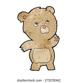 cartoon curious teddy bear