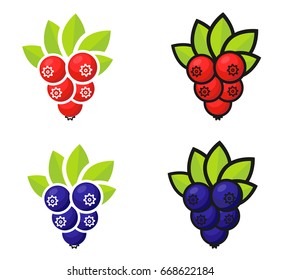 cartoon currant set