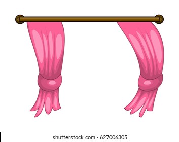 cartoon curtains vector symbol icon design. Beautiful illustration isolated on white background