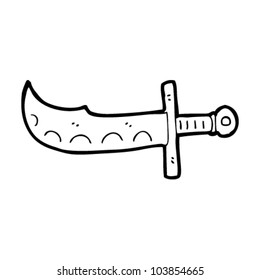 cartoon curved sword