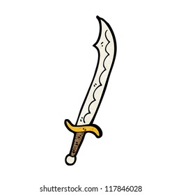 cartoon curved sword