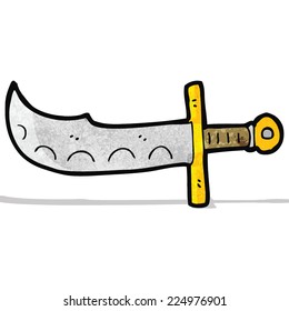 cartoon curved sword