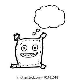 cojín de dibujos animados con cara