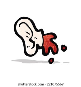 caricatura cortada del oído