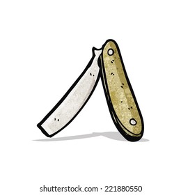 caricatura de afeitar de garganta cortada