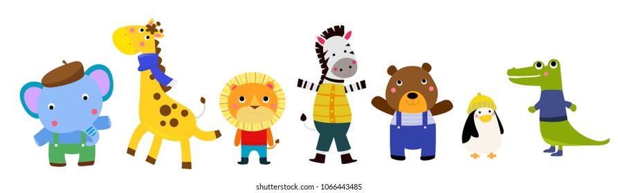 Cartoon cute animals