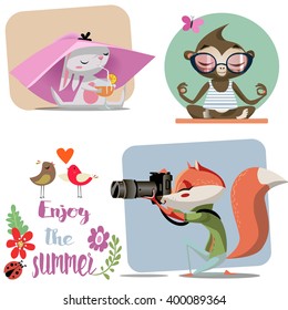 cartoon cute animals