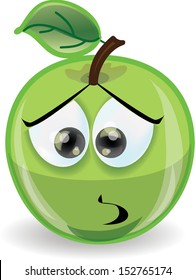 Cartoon cute apple